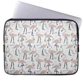 Cute roze flamingo laptophoes laptop sleeve