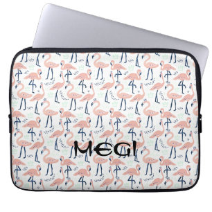 Cute roze flamingo laptophoes laptop sleeve