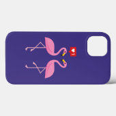 Cute roze flamingo like Heart Pastel Case-Mate iPhone Case (Achterkant (horizontaal))