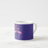 Cute roze flamingo like Heart Pastel Espresso Kop (Voorkant rechts)