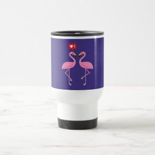 Cute roze flamingo like Heart Pastel Reisbeker