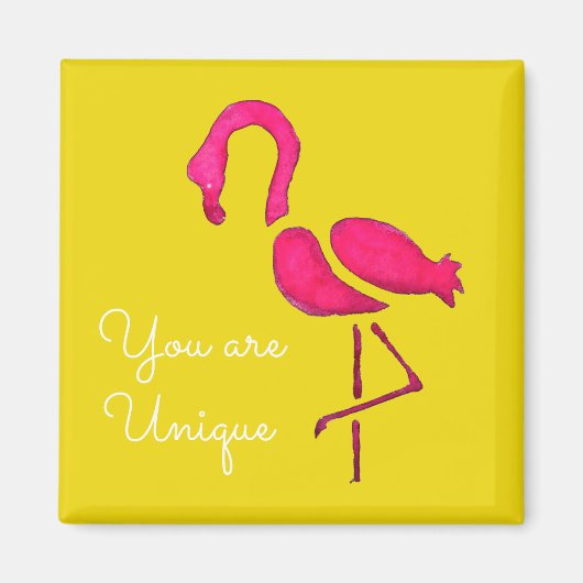 Cute roze flamingo magneet (Voorkant)