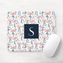 Cute Roze Flamingo Monogram