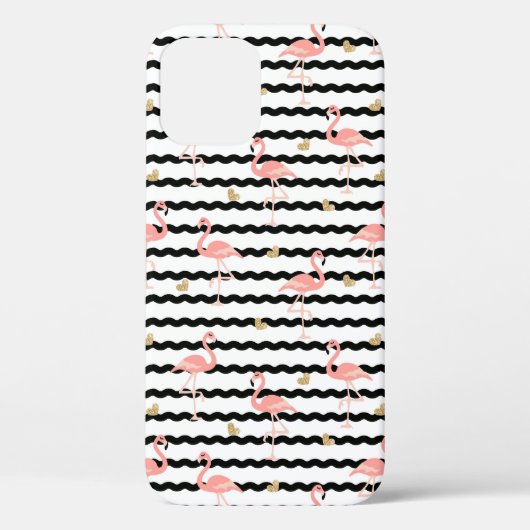 Cute Roze Flamingo Naadloos Patroon Case-Mate iPhone Case (Achterkant)
