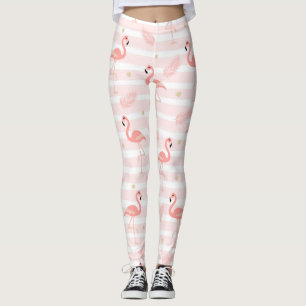 Cute Roze Flamingo Naadloos Patroon Leggings