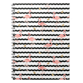 Cute Roze Flamingo Naadloos Patroon Notitieboek