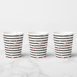 Cute Roze Flamingo Naadloos Patroon Papieren Bekers