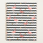 Cute Roze Flamingo Naadloos Patroon Planner (Voorkant)