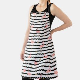 Cute Roze Flamingo Naadloos Patroon Schort
