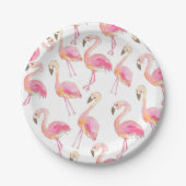 Cute roze flamingo paper bord (Voorkant)