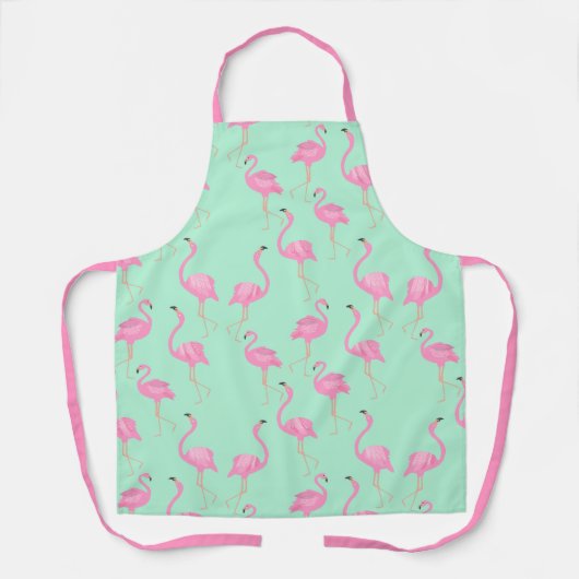 Cute roze Flamingo patroon Schort (Voorkant)