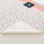Cute roze Flamingo patroon Sherpa Deken (3/4)