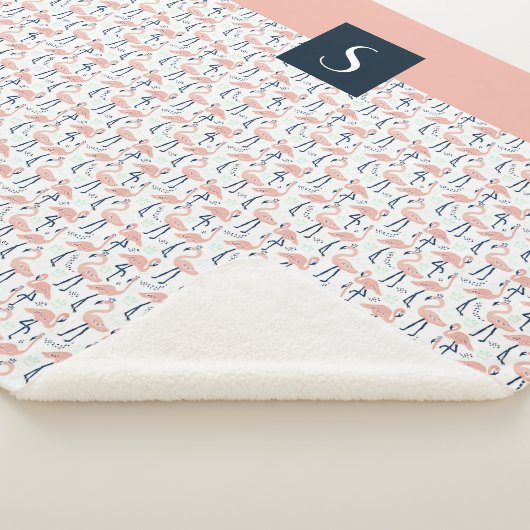 Cute roze Flamingo patroon Sherpa Deken (3/4)
