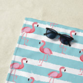 Cute roze Flamingo patroon Strandlaken (In situ)