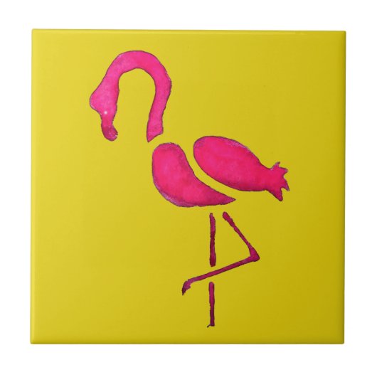 Cute roze flamingo tegeltje (Voorkant)