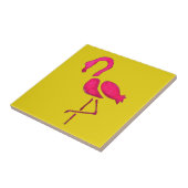 Cute roze flamingo tegeltje (Zijkant)