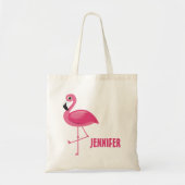 Cute roze flamingo tote bag (Voorkant)