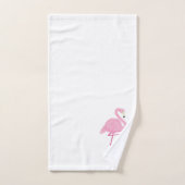Cute roze flamingo waterverf illustratie bad handdoek (Handdoek)