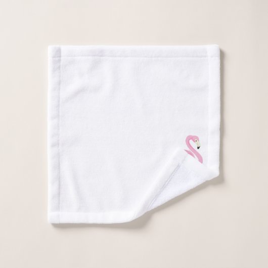 Cute roze flamingo waterverf illustratie bad handdoek (Wasdoekje)