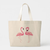 Cute roze flamingos grote tote bag (Achterkant)