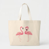 Cute roze flamingos grote tote bag (Voorkant)
