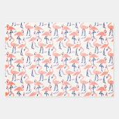 Cute roze flamingos inpakpapier vel (Voorkant 3)