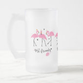Cute roze flamingos Premium Vector Matglas Bierpul (Links)
