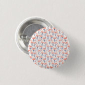 Cute roze flamingos ronde button 3,2 cm (Voorkant /achterkant)