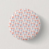 Cute roze flamingos ronde button 3,2 cm (Voorkant)