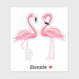 Cute roze flamingos sticker