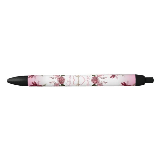 Cute roze Floral Future Nurse Pen (Voorkant)