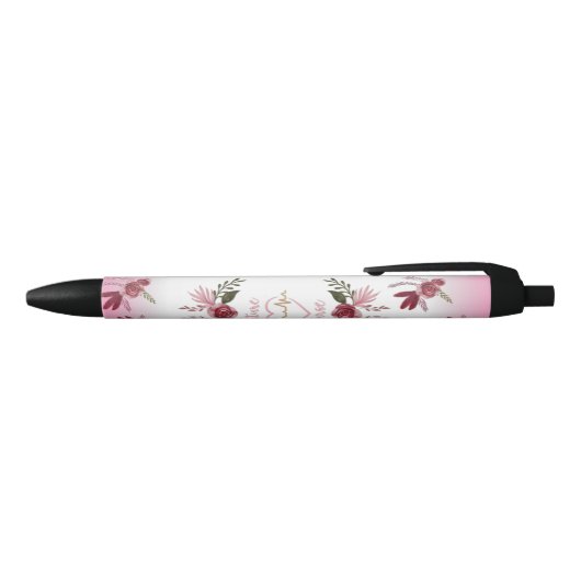 Cute roze Floral Future Nurse Pen (Bovenkant)