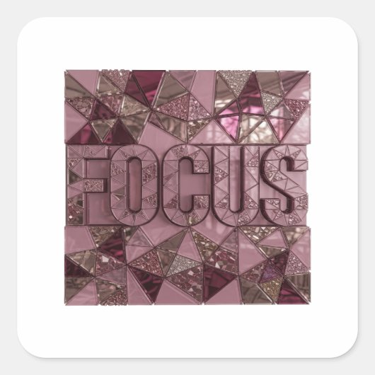 Cute Roze FOCUS Sticker Grafisch (Voorkant)