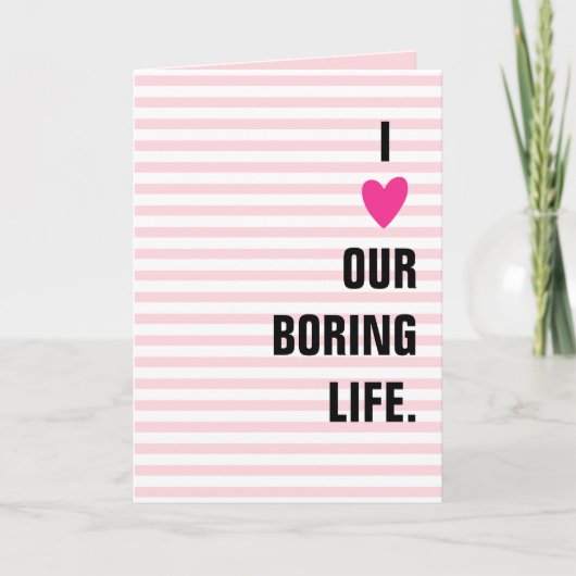 Cute roze Funny Quote voor Husband Valentijnsdag Feestdagen Kaart (Voorkant)