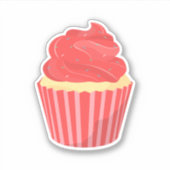Cute roze gedecorreerde sprinkhaankreeft sticker (Voorkant)