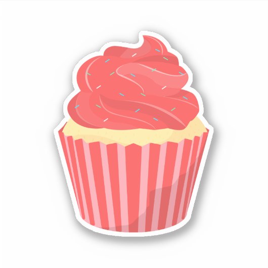 Cute roze gedecorreerde sprinkhaankreeft sticker (Voorkant)
