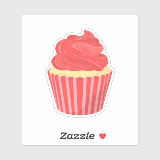 Cute roze gedecorreerde sprinkhaankreeft sticker (Vel)