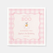 Cute Roze Geest Halloween Verjaardag Servetten (Voorkant)