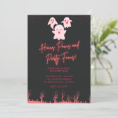 Cute Roze Geesten Halloween Feest Uitnodiging | Ne (Staand voorkant)