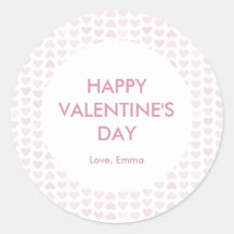 Cute Roze Gelukkig Valentijnsdag Hart Patroon