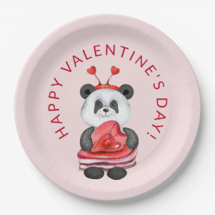 Cute Roze Gelukkige Valentijnsdag Feest Papieren B Bordje
