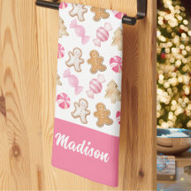 Cute Roze Gemberkoek Patroon Persoonlijke Bakkerij