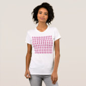 Cute roze Geometric Shapes Block Print Pattern T-shirt (Voorkant volledig)