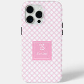 Cute Roze Geruite iPhone Hoesje – Trendy Transpara (Achterkant)