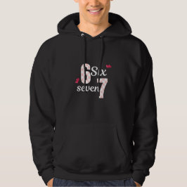 Cute Roze Geruite Nummers 6 & 7 Hoodie