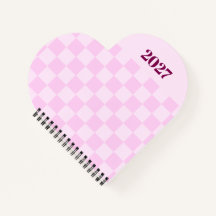 Cute Roze Gingham 2027 Weekplanner