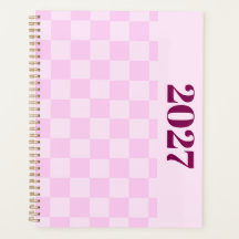 Cute Roze Gingham 2027 Weekplanner
