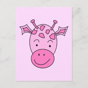 Cute roze Giraffe. Briefkaart