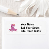 Cute roze girl Octopus Etiket (Insitu)