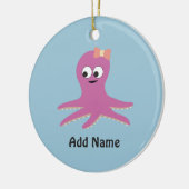 Cute roze girl Octopus Keramisch Ornament (Links)